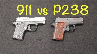 Springfield 911 vs Sig P238 380 [upl. by Noryv]