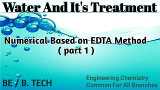 Numericals based on EDTA method I How to solve EDTA problems I Hardness estimation by EDTA method [upl. by Mcclelland]