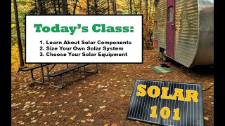 Solar 101 A Beginners Guide to OffGrid Solar for RVs and Cabins [upl. by Enar]