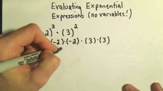 Evaluating Exponential Expressions Numbers Only No Variables  Ex 1 [upl. by Seaton]