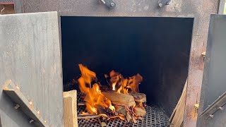 Offset Smoker How to build the Ultimate heavy duty Stick burner BBQ [upl. by Dronski]