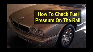 How to check for fuel pressure on the fuel rail Jaguar XJ8 X308  VOTD [upl. by Alysia]