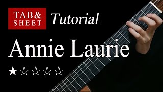 Annie Laurie  Guitar Lesson  TAB [upl. by Erapsag]