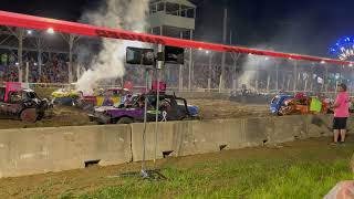 20210612 Martinsville Illinois Demolition Derby  Compact Cars [upl. by Idoux958]