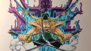 Drawing Zoro Roronoa  Asura [upl. by Yahsram]