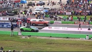 Lamborghini vs FARM TRUCK DRAG RACE  STREET OUTLAWS [upl. by Sualk]