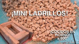 ¿Cómo hacer MINI LADRILLOS de barro en horno¿How to make MINI BRICKS BRICKLAYING  SCALA [upl. by Pryce]