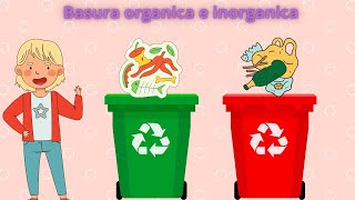 Basura orgánica e inorgánica para niños [upl. by Mannos]