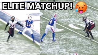 When Stefon Diggs MET AJ Terrell WR vs CB Falcons vs Bills week 17 highlights 2021 [upl. by Aydan665]