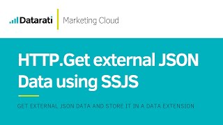 Get JSON Data using SSJS in Salesforce Marketing Cloud [upl. by Bernat]