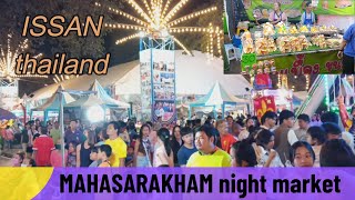 night market MAHASARAKHAM thailand [upl. by Yeltrab]