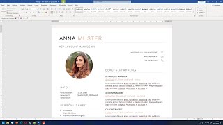 Lebenslauf schnell erstellen Einfache Gestaltung mit Vorlagen – WordTutorial [upl. by Nimaj]