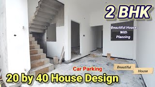 20 × 40 house plan with car parking  20 by 40 house plan 2bhk  20 × 40 2bhk house plan [upl. by Ak]