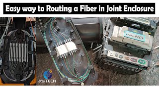 Easy way to Routing a Fiber in Joint Enclosure For Beginners Optical Fiber Cable Splicing Technique [upl. by Fan53]