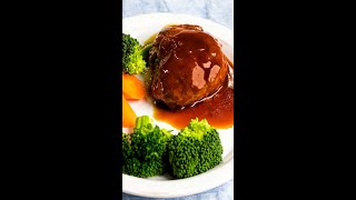 JAPANESE HAMBURGER STEAK HAMBĀGU ハンバーグ [upl. by Yenaffit]