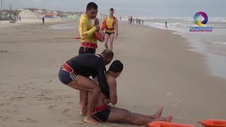 BOMBEIROS TREINAM PARA A OPERAÇÃO GOLFINHO EM IMBÉ [upl. by Dallman]