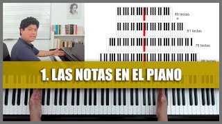 1 CURSO COMPLETO DE PIANO 🎹 Introducción y las NOTAS 🎶 en el TECLADO [upl. by Mollie593]