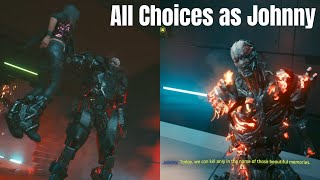 Cyberpunk 2077  Johnny VS Adam Smasher  Johnny Kills vs Spares Smasher  Smasher Kills Rogue [upl. by Barbra897]