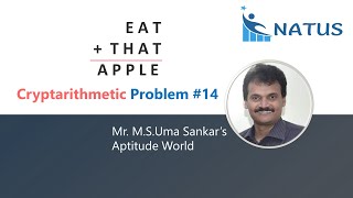 Cryptarithmetic Addition  Problem 14  EATTHATAPPLE [upl. by Kerin]