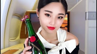 ASMR 8 Hours First Class Flight Attendant Roleplay  Overnight Flight [upl. by Tammi]