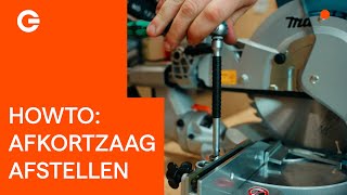 Howto Afkortzaag Afstellen  Gereedschapcentrum [upl. by Rakabuba]