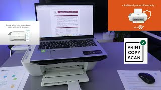 How to Scan With HP Deskjet Printer To Your Laptop and Print  Scan and Print Tutorial [upl. by Hizar926]