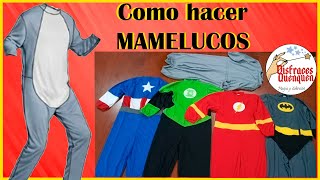 DIY Como hacer MAMELUCO o ENTERIZO para niños fácil ideal para disfraces ❤️ mamelucos enterito [upl. by Neellek264]