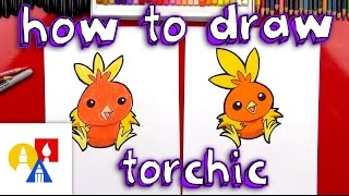 How To Draw Torchic Pokemon  Toy Giveaway [upl. by Valencia]