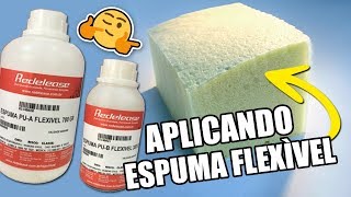 Espuma de Poliuretano Flexível TESTE PRÁTICO [upl. by Cirad]