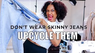 10 SKINNY JEAN Upcycles [upl. by Ordway720]