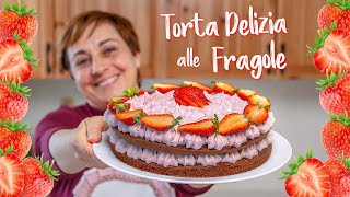 TORTA DELIZIA ALLE FRAGOLE Ricetta Facile  Fatto in Casa da Benedetta [upl. by Melodee]