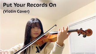 Corinne Bailey Rae  Put Your Records On  Violin Cover [upl. by Lamaaj991]