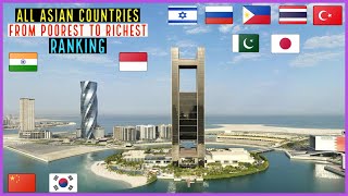 All Asian Countries From Poorest To Richest Ranking 2021 [upl. by Ahtekal]