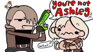 Resident Evil 4 but Leon is Stupid [upl. by Hcirteid300]