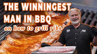 The WINNINGEST MAN IN BBQ Shows Us How to Grill Ribs  Myron Mixon  The Daily Meal [upl. by Anitirhc456]