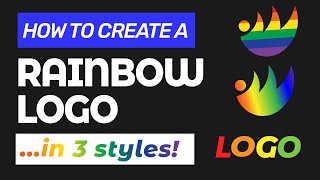 How to Create a Pride Logo in 3 Different Rainbow Styles [upl. by Layla323]