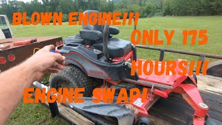 I Bought A Zero Turn With A Blown Engine Lets Fix It [upl. by Ellerrehs]