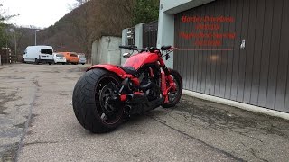 Harley Davidson VRSCDX VRod Night Rod Custom AirRide 260er Reifen Porsche Rot [upl. by Novyaj82]