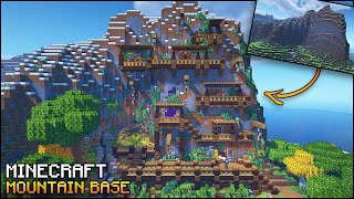 Minecraft Mountain Base with EVERYTHING you NEED to Survive [upl. by Elleinnod]