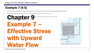 Chapter 9 In Situ Stresses  Example 7 Effective Stress with Seepage [upl. by Ardnohsed]