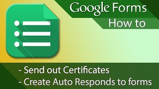 Google Forms  Tutorial 02  Auto Responses or Certificates [upl. by Evoy519]