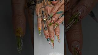 Encapsulated nail art 🎨 nails learnnailsonline nailart nailtutoria nailtech nailtech [upl. by Ehsrop]