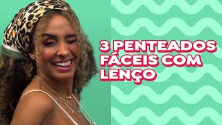 Penteados com lenço para cabelo crespo e cacheado  Tutorial com Yuli Balzak  Salon Line [upl. by Acissey]