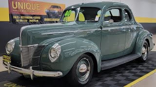 1940 Ford Deluxe 5Window Coupe Street Rod  For Sale 46900 [upl. by Mcquillin120]