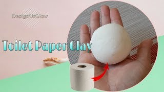 Homemade Toilet Paper Clay  DIY Tissue Affordable Nontoxic Clay [upl. by Gardal]