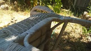 ReMade in America How to Repair A Broken Wicker Chair Part 2 [upl. by Saum]