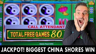 🤑 BIGGEST China Shore Win To Date 🤑 80 Free Games [upl. by Noraj]