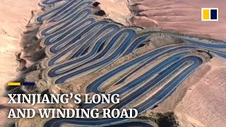 Xinjiang’s long and winding road with more than 600 hairpin bends [upl. by Elletsirk752]