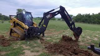 Cat® BH130 Backhoe Smart Attachment at Work [upl. by Llewej]