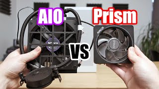 NZXT H1 Stock AIO vs AMD Wraith Prism air cooler [upl. by Swane]